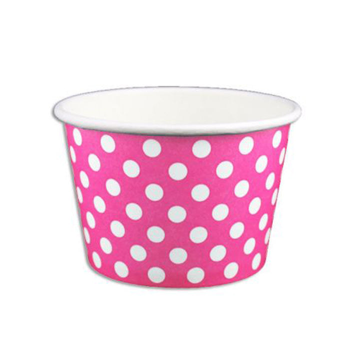 Pink & Blue Polka Dot White Paper Cups - 8 Ct.