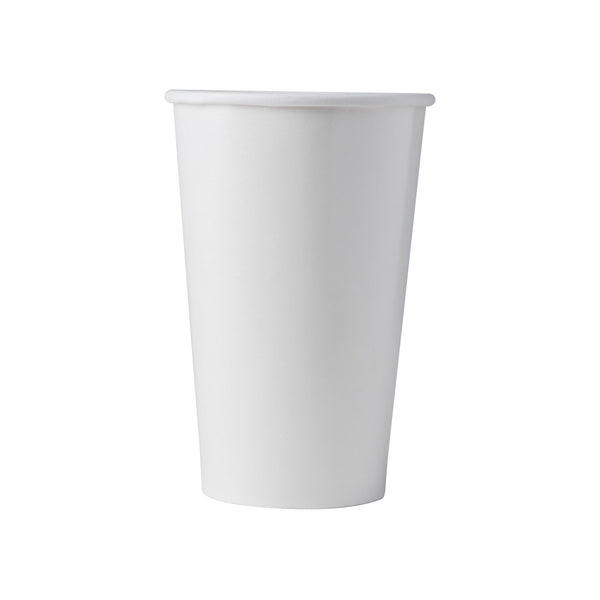 Disposable Coffee Cups - 16oz Paper Hot Cups - White (90mm) - 1,000 ct