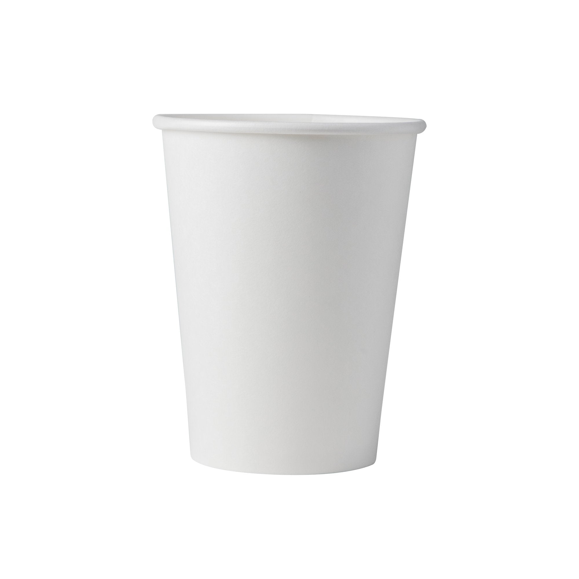 12 oz Hot Paper Cups Plain White, 1000 ct